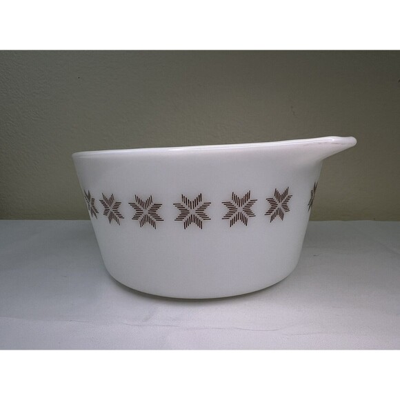 PYREX Town and Country Design #473 1 Quart Casserole Dish Cinderella Brown Star - Picture 5 of 9